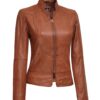 Amy Womens Fitted Leather Jacket