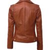 Tan Biker Asymmetrical Ladies Leather Jacket Tan Biker Asymmetrical Ladies Leather Jacket