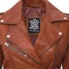 Tan Biker Asymmetrical Ladies Leather Jacket Tan Biker Asymmetrical Ladies Leather Jacket