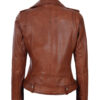 Cognac Biker Asymmetrical Ladies Leather Jacket Cognac Biker Asymmetrical Ladies Leather Jacket