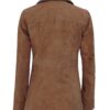 Kandis Brown Woman Suede Coat