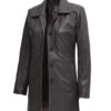 Winchester Distressed Dark Brown Women Leather Car Coat