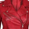 Margaret Red Ladies Leather Jacket