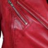 Margaret Red Ladies Leather Jacket