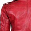 Margaret Red Ladies Leather Jacket