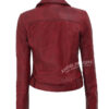 Elisa Women Maroon Leather Asymmetrical Jacket