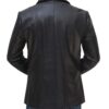 Surrey Men Black Leather Blazer Coat Surrey Men Black Leather Blazer Coat