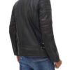 Men Cafe Racer Style Leather Black Jacket