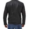 Men Cafe Racer Style Leather Black Jacket