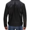 Bari Black Men Asymmetrical Black Biker Jacket 