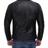 Mens Black Leather Asymmetrical Biker Jacket