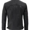 Johnson Diamond Classic Mens Black Cafe Racer Biker Jacket Johnson Diamond Classic Mens Black Cafe Racer Biker Jacket