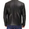Mens Black Cafe Racer Leather Jacket