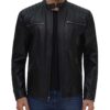 Mens Black Leather Jacket with Hood Mens Black Leather Jacket with Hood
