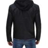 Mens Black Leather Jacket with Hood Mens Black Leather Jacket with Hood