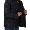 Mens Black Leather Jacket with Hood Mens Black Leather Jacket with Hood