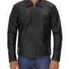 Vintage Mens Black Leather Jacket