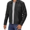 Vintage Mens Black Leather Jacket
