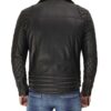 Mens Asymmetrical Biker Black Quilted Leather Jacket