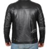 Vermont Black Real Leather Cafe Racer Jacket Vermont Black Real Leather Cafe Racer Jacket