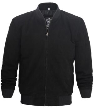 Adamsville Mens Black Suede Leather Jacket