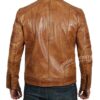 Mens Distressed Brown Cafe Racer Leather Jacket Mens Distressed Brown Cafe Racer Leather Jacket
