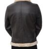Tomas Mens Dark Brown Leather Shearling Bomber Jacket