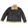 Tomas Mens Dark Brown Leather Shearling Bomber Jacket