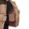 Mens Beige and Brown Leather Jacket