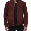 Miguel Men Brown Suede Leather Jacket