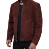 Miguel Men Brown Suede Leather Jacket
