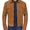 Logan Mens Suede Tan Jacket 