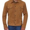 Logan Mens Suede Tan Jacket 
