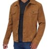 Logan Mens Suede Tan Jacket 