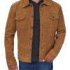 Logan Mens Suede Tan Jacket 