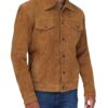 Logan Mens Suede Tan Jacket 