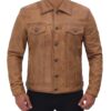 Mens Camel Brown Leather Jacket