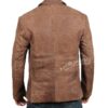 Edwin Mens Brown Leather Blazer