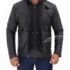 Jonathan Black Hooded Leather Jacket