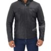 Jonathan Black Hooded Leather Jacket
