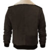 Pierson Mens Bomber Leather Jacket with Fur Collar