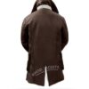 Bane Brown Leather Winter Coat for Men
