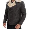 Hartford Leather Shearling Jacket Mens
