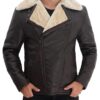 Hartford Leather Shearling Jacket Mens