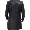Chandler Mens Shearling Black Leather Coat