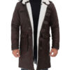 Bennett Dark Brown Sherpa Mens Leather Jacket 