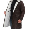 Bennett Dark Brown Sherpa Mens Leather Jacket 