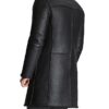 Mens Black Shearling Leather Coat
