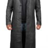 Bryson  Black Mens Leather Duster