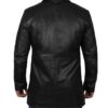 Mens Santiago Black Leather 3/4 Length Car Coat 